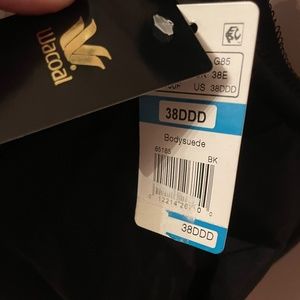 Wacoal body suede bra black 38DDD new with tags